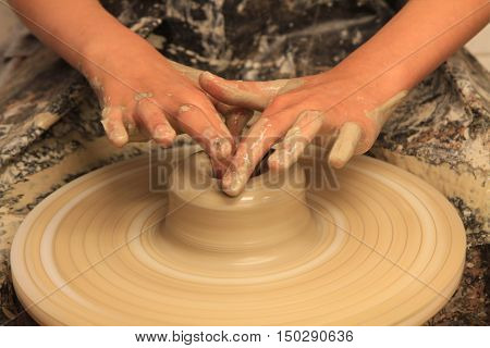 Working On Spinning Wheel