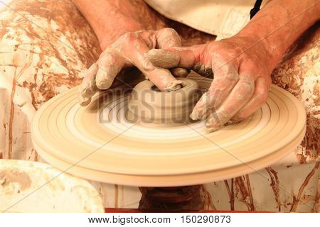 Working On Spinning Wheel