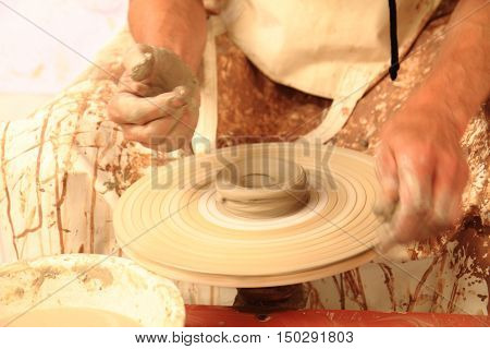 Working On Spinning Wheel