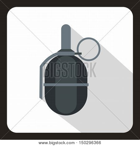 Hand paintball grenade icon in flat style on a white background vector illustration
