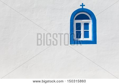 White church wall in Kos island Greece