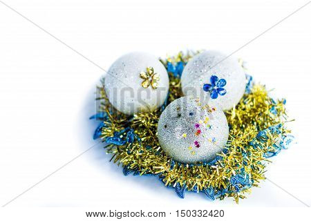 New Year and Christmass ornamenal ball decoration