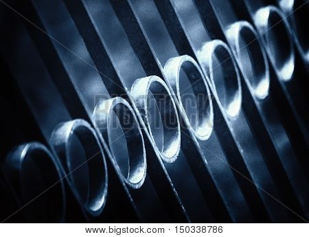 Abstract banister view close up macro artwork