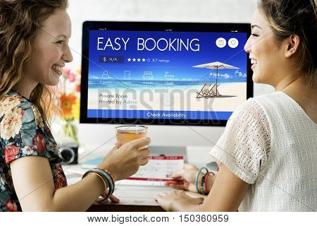 Booking Ticket Online Reservation Travel Flight Concept