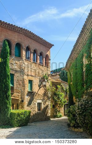Medieval Streets In Peratallada, Spain