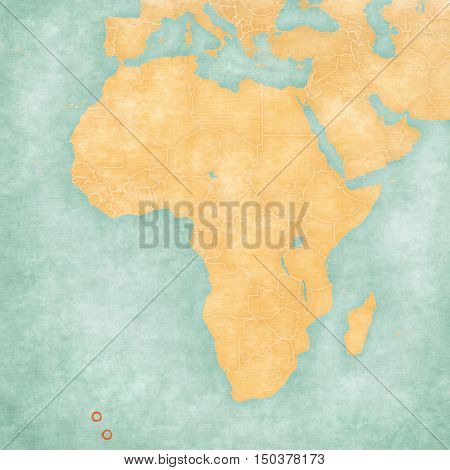 Map Of Africa - Tristan Da Cunha