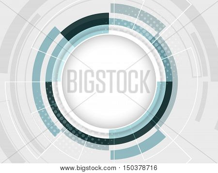 Abstract Background With Stripe For Your Text. Vector Illustration With Circular Pattern.