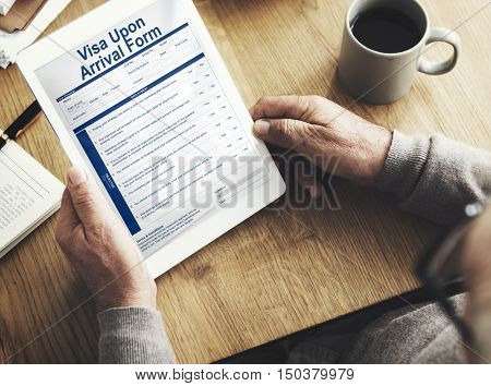 Application Form Device Technology Concept