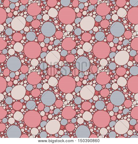 Vector seamless texture. Zentangle hand drawn pattern with bubles