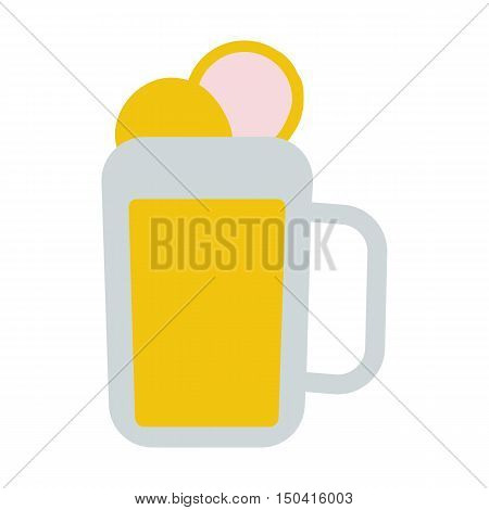 Cream soda flat icon. Illustration for web and mobile.