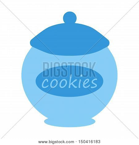 Cookie jar flat icon. Illustration for web and mobile.