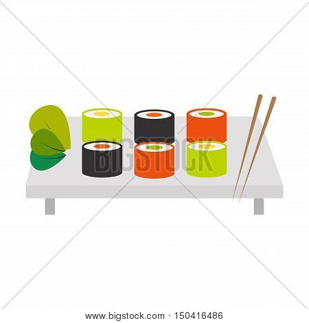 Suchi flat icon. Illustration for web and mobile.