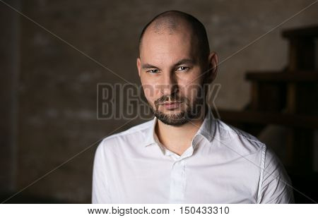 Businessman In White Shirt Standing