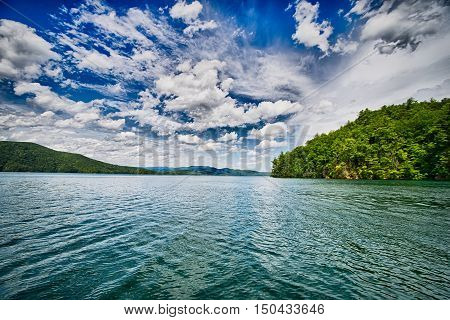 Beautiful Landscape Scenes At Lake Jocassee South Carolina