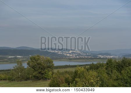 Sunset Near Milada Lake In Color Autumn Evening