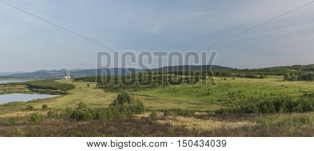 Sunset Near Milada Lake In Color Autumn Evening