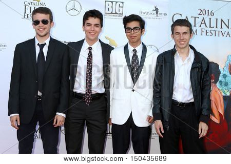 LOS ANGELES - OCT 1:  Brendan Mokler, Cameron Penn, Ricardo Crespo, John Collison at the Catalina Film Festival - Saturday at the Casino on October 1, 2016 in Avalon, Catalina Island, CA