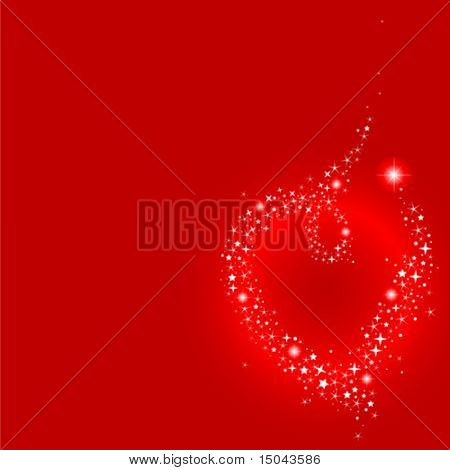 Vector Illustration of Shooting Star machen Herzform, mit Platz für copy\text