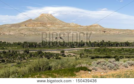 Clouds Pass Over Wind River and Native American Land Wyoming