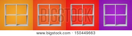 Harmonic and creative color composition with frame illustration