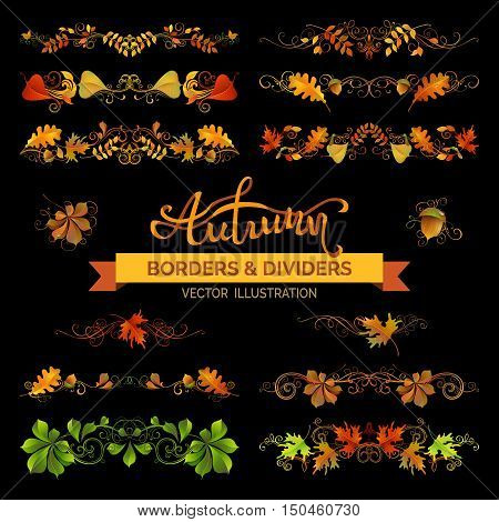Set Of Autumn Design Elements.