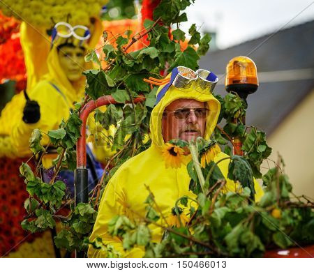 Editorial, 02Nd October 2016: Barr, France: Carnival And Parade Throught The Streets. Fancy-dress Ha