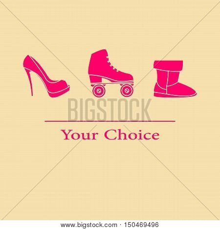 Vector illustration set your choice of footwear