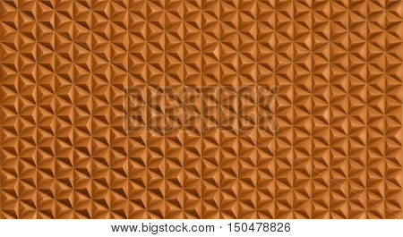 3D vector polygonal geometric triangular shape pattern background in light brown color