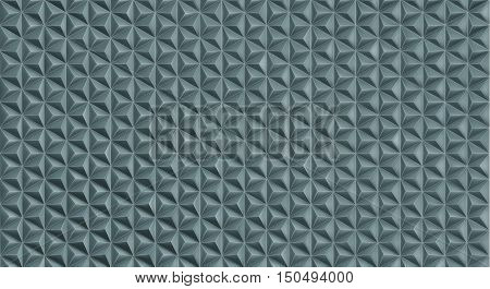 3D vector polygonal geometric triangular shape pattern background in veridian gray color