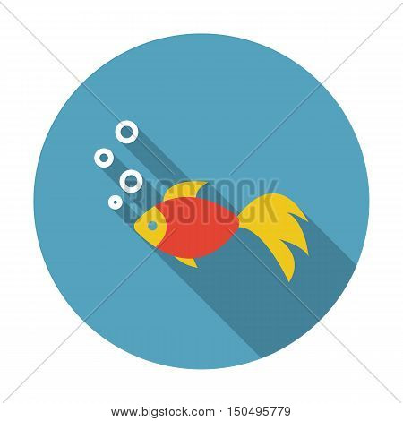 Gold fish icon of vector illustration for web and mobile design