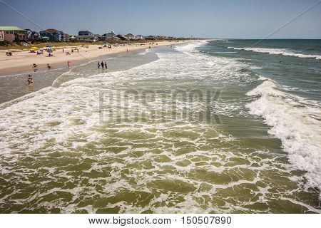 scenic views at oak island beach north carolina