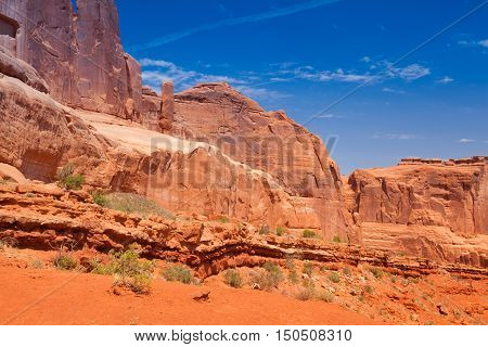 Scenes from famous Arches National Park MoabUtahUSA