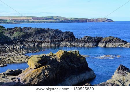 A scenic coastal image from Berwickshire in south east Scotland.