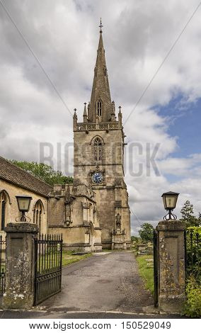 Corsham parish church in the market town of Corsham Cotswolds UK