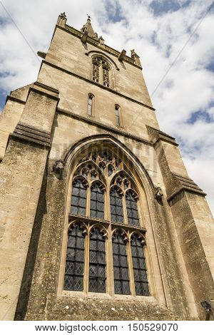 Corsham parish church in the market town of Corsham Cotswolds UK