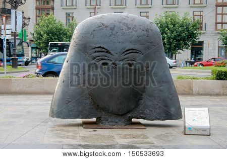 Santander Spain-August 17: sculpture 