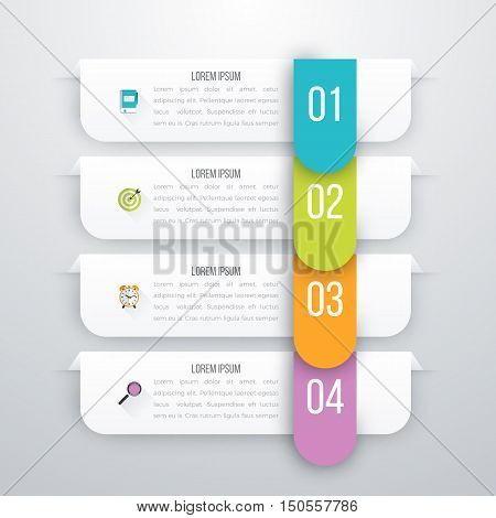 Vector illustration infographics four options. Stock vector
