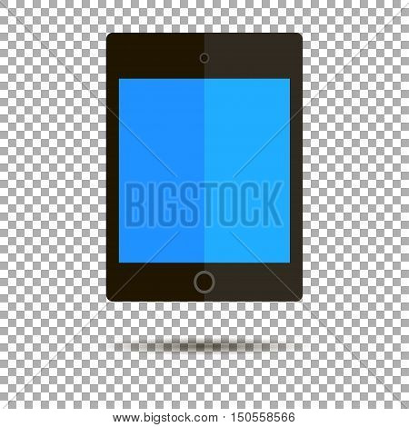 Computer tablet with blank screen. Vector illustration