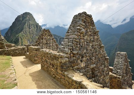 Ruins of village Machu-Picchu Peru South America