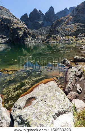 Panorama of The Scary lake and Kupens peaks, Rila Mountain, Bulgaria