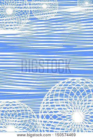 Vector abstract geometric background. Lines and circles