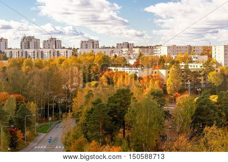 Autumnal suburub look nice in afternoon sunshine