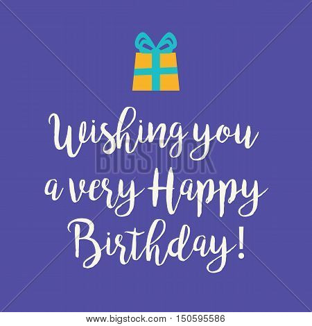 Purple Happy Birthday Greeting Card