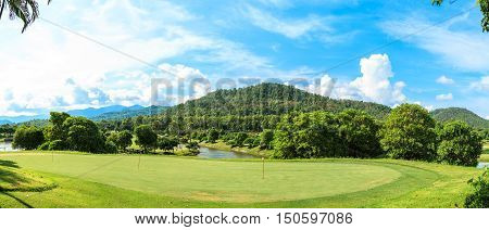 Golf Course Landscape Panorama