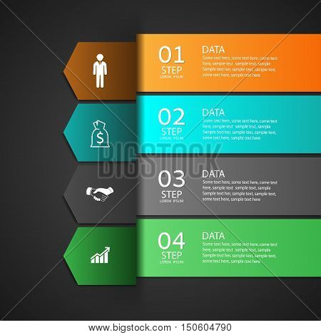 Modern infographics business design options banner.Vector illustration.