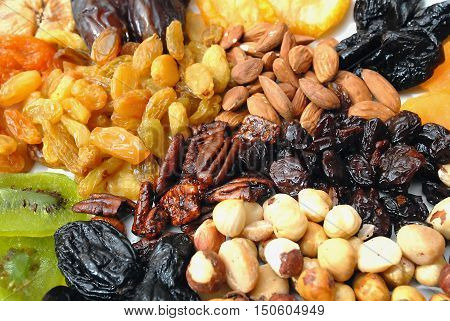 Dried Nuts And Fruits Collection