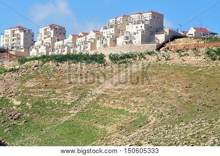 Citysacpe of Maale adumim city near Jeruslame Israel.