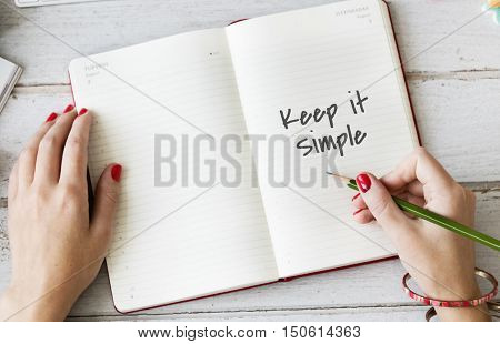 Keep It Simple Smiling Concept