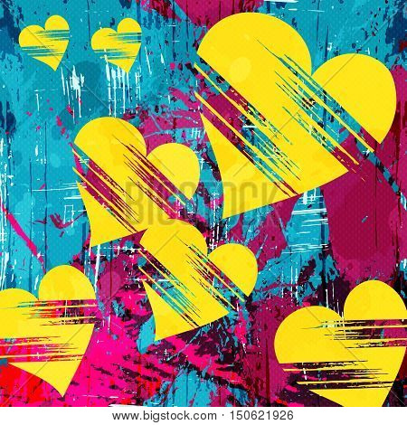 heart and grunge texture abstract pattern psychedelic graffiti