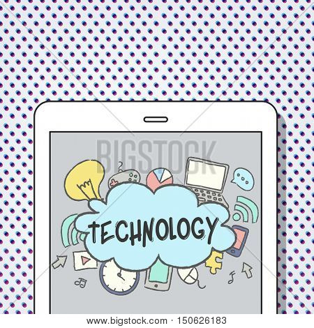 Technology Entertainment Social Network Graphic Concept